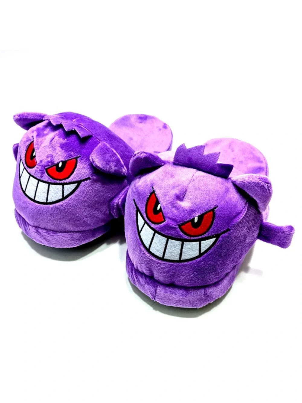 Gengar Plush Slippers - Purple Cozy Child size 3.0-6.0 - Women’s 5.0-8.5 . New
